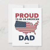 4 juli Vaderdag Patriotisch Feestdagenkaart (Achterkant)