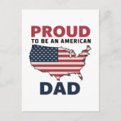 4 juli Vaderdag Patriotisch Feestdagenkaart (Voorkant)