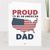 4 juli Vaderdag Patriotisch Kaart (Achterkant)