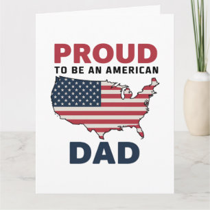 4 juli Vaderdag Patriotisch Kaart