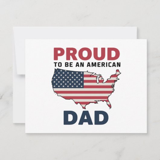 4 juli Vaderdag Patriotisch Kaart (Voorkant)
