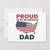 4 juli Vaderdag Patriotisch Kaart (Achterkant)