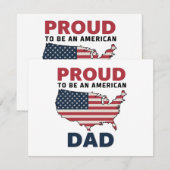 4 juli Vaderdag Patriotisch Kaart (Voorkant / Achterkant)
