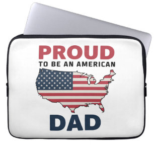 4 juli Vaderdag Patriotisch Laptop Sleeve