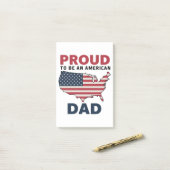 4 juli Vaderdag Patriotisch Post-it® Notes (Op bureau)