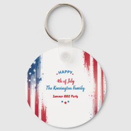 4 juli Vakantie Familie BBQ Party Sleutelhanger
