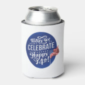 4 juli vandaag vieren we het feest blikjeskoeler (Blikje Voorkant)