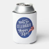 4 juli vandaag vieren we het feest blikjeskoeler (Blikje Achterkant)