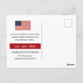 4 juli Vastgoed Briefkaart (Achterkant)