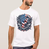 4 juli Vecht Vuist T-shirt (Voorkant)