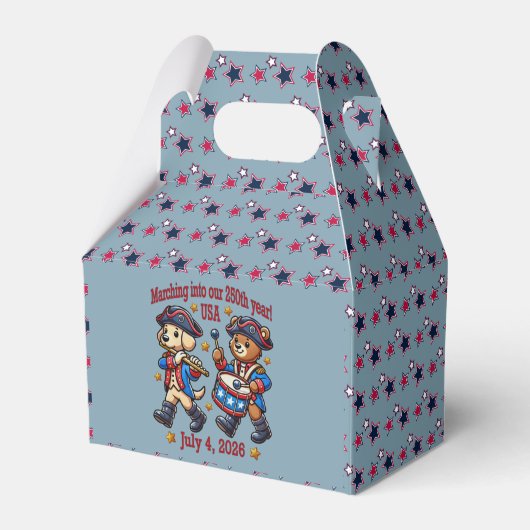 4 juli Verenigde Staten 250ste Jubileum Semiquince Bedankdoosjes (Voorkant Zijde)