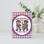 4 juli Verenigde Staten 250ste Jubileum Semiquince Briefkaart (Staand voorkant)