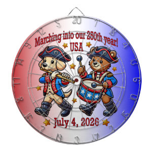 4 juli Verenigde Staten 250ste Jubileum Semiquince Dartbord
