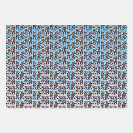 4 juli Verenigde Staten 250ste Jubileum Semiquince Inpakpapier Vel (Voorkant)