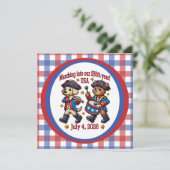 4 juli Verenigde Staten 250ste Jubileum Semiquince Kaart (Staand voorkant)