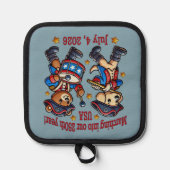 4 juli Verenigde Staten 250ste Jubileum Semiquince Pannenlap (Voorkant)