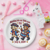 4 juli Verenigde Staten 250ste Jubileum Semiquince Papieren Bordje (Feest)