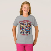 4 juli Verenigde Staten 250ste Jubileum Semiquince T-shirt (Voorkant volledig)