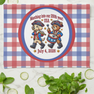 4 juli Verenigde Staten 250ste Jubileum Semiquince Theedoek