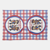 4 juli Verenigde Staten 250ste Jubileum Semiquince Theedoek (Horizontaal)