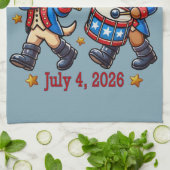 4 juli Verenigde Staten 250ste Jubileum Semiquince Theedoek (Gevouwen)