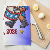 4 juli Verenigde Staten 250ste Jubileum Semiquince Theedoek (Quarter Fold)