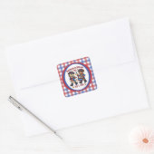 4 juli Verenigde Staten 250ste Jubileum Semiquince Vierkante Sticker (Envelop)