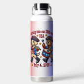 4 juli Verenigde Staten 250ste Jubileum Semiquince Waterfles (Achterkant)