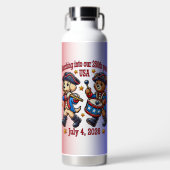 4 juli Verenigde Staten 250ste Jubileum Semiquince Waterfles (Voorkant)