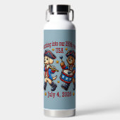 4 juli Verenigde Staten 250ste Jubileum Semiquince Waterfles (Voorkant)