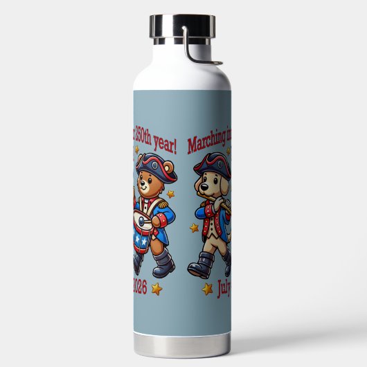 4 juli Verenigde Staten 250ste Jubileum Semiquince Waterfles (Links)