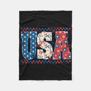 4 juli Verenigde Staten Amerikaanse vlag Coquette Fleece Deken