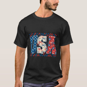 4 juli Verenigde Staten Amerikaanse vlag Coquette T-shirt