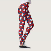 4 juli Verenigde Staten Onafhankelijkheidsdag Witt Leggings (Rechts)