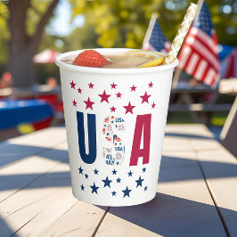 4 juli Verenigde Staten Paper Cup met sterren Papieren Bekers