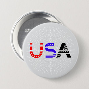 4 juli Verenigde Staten Ronde Button 7,6 Cm