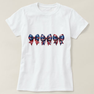 4 juli Verenigde Staten Vlag Bow T-shirt