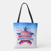 4 juli Verjaardag Canvas tas (Achterkant)
