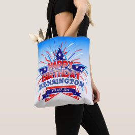 4 juli Verjaardag Canvas tas