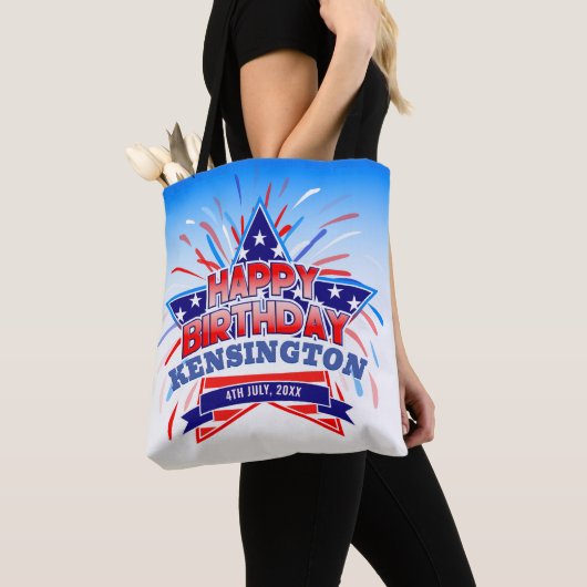 4 juli Verjaardag Canvas tas (Dichtbij)