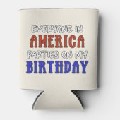 4 juli Verjaardag Grappig Blikjeskoeler (Voorkant)