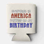 4 juli Verjaardag Grappig Blikjeskoeler (Achterkant)