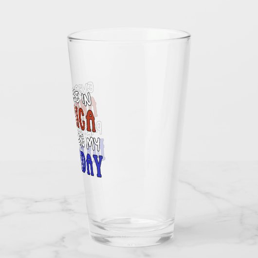 4 juli Verjaardag Grappig Glas (Links)