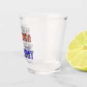 4 juli Verjaardag Grappig Shot Glas (Rechts)