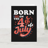 4 juli Verjaardag Kaart (Voorkant)