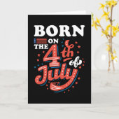 4 juli Verjaardag Kaart (Gele Bloem)