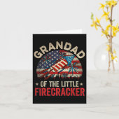 4 juli verjaardag opa van de kleine Firecra Kaart (Gele Bloem)