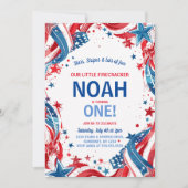 4 juli Verjaardag Uitnodiging 4 juli Feest (Voorkant)