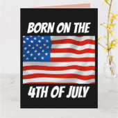 4 JULI VERJAARDAG WENSKAART KAART (Gele Bloem)