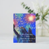 4 juli verjaardagen briefkaart (Staand voorkant)